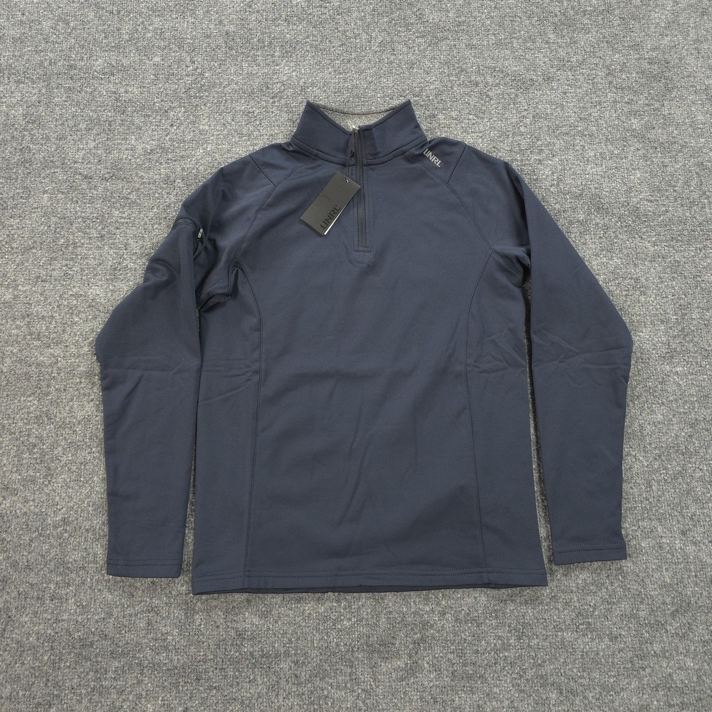 UNRL Shirt Mens XS Blue Elite Quarter Zip II 1/4 Zip Performance Pullover NEW